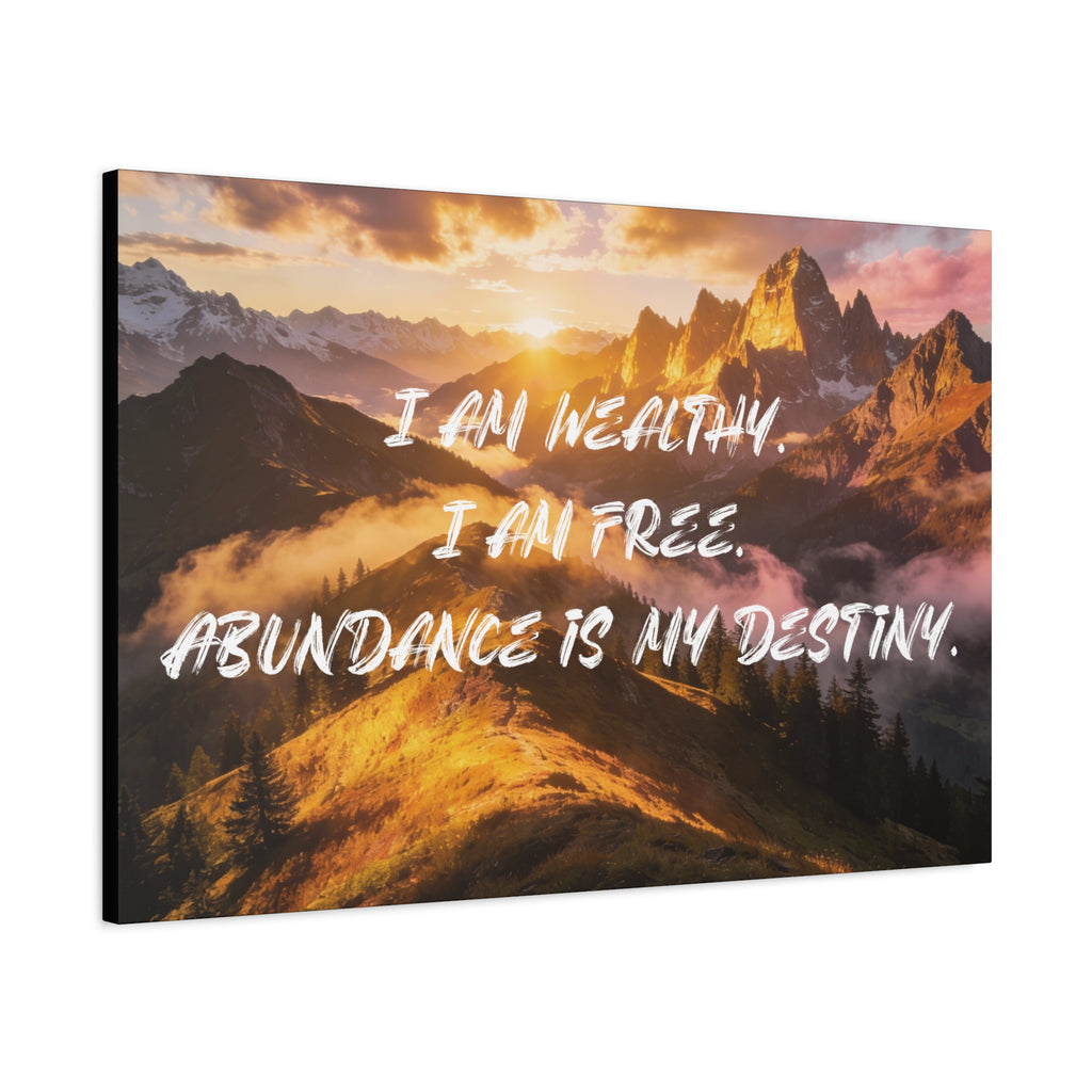 I Am Wealthy. I Am Free. Abundance Is My Destiny. - Imprint Art